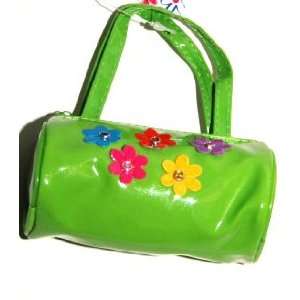  American Girl Doll Clothes Flower Vinyl Bag in Green Toys 