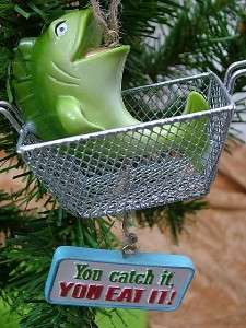 Fishing Fish Fry Basket Deep Fried Christmas Ornament  