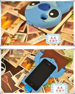 86Hero Disney 3D Stitch Hard Case Cover for iPhone 4 4S Blue