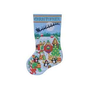   Penguin Party Stocking Counted Cross Stitch Kit Arts, Crafts & Sewing