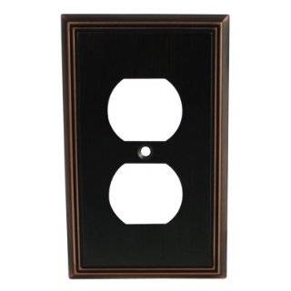   Bronze Single Duplex Electrical Outlet Wall Plate / Cover by Cosmas