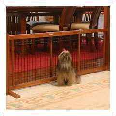 WOOD/WIRE Freestanding DOG BABY GATE pet fence 72 Wide  
