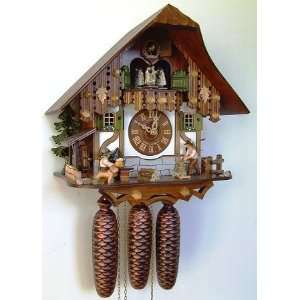 Cuckoo Clock, Tudor, Beer Drinker and Chopper, Model #8TMT 6407/10