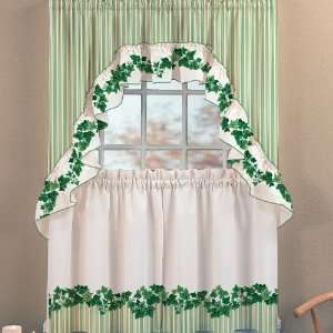  English Ivy Kitchen Curtains, Swags