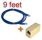 Pair RJ 45 F To Dual RJ45 M Ethernet Y Adapter Splitter Cable Cat 5e 