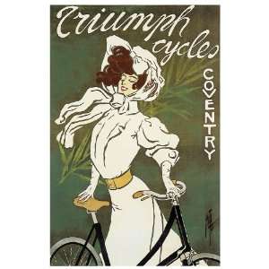 13x19 Inches Poster. Triumph Cycles, Coventry (French). Decor with 