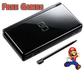   Black Nintendo NDS LITE NDSL DS CONSOLE + 85games + 100games  