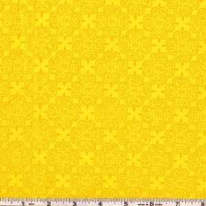   Moda Fresh Damask Yellow Fabric By The Yard Arts, Crafts & Sewing