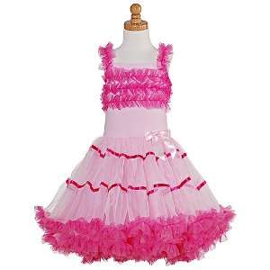   International Toddler Little Girl Pink Ruffle Dance Dress 2T 8 Baby