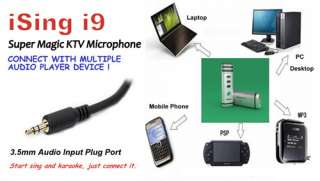   for Karaoke  Moveable KTV Mic 3.5mm Plug For Ipod  mp4 PC  