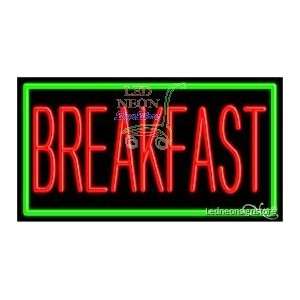  Breakfast Neon Sign 20 inch tall x 37 inch wide x 3.5 inch deep 