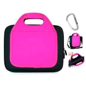 Magenta / Pink Laptop Bag for 10 inch Dell mini DUO 10.1 Convertible 