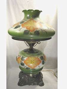 Lamp Gone With The Wind GWTW Orange Flowers Electric  