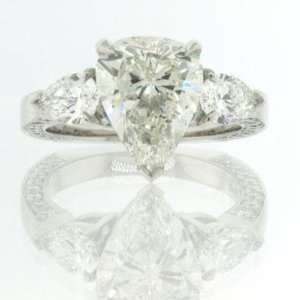    4.64ct Pear Shape Diamond Engagement Anniversary Ring Jewelry