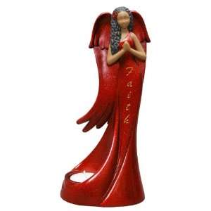  Tea Light Angel Faith in Red