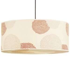 Meridian Jumbo Pendant by Lights Up  R224149 Shade Red Dupioni Silk