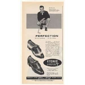  1963 Golf Champion Art Wall Jr Etonic Shoes Print Ad