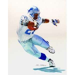 Barry Sanders Detroit Lions Small Giclee