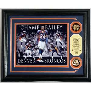 Champ Bailey Dominance Photo Mint w/ two 24KT Gold Coins