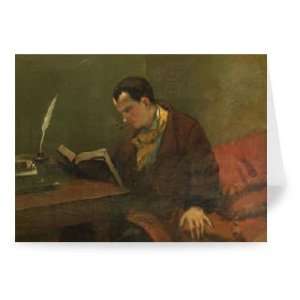  Portrait of Charles Baudelaire (1821 67)   Greeting Card 