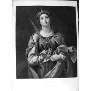    Art Journal 1860 Portrait St. Catherine Domenichino