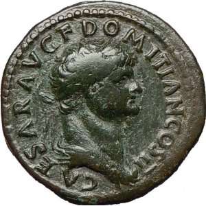 DOMITIAN as Caesar 73AD Authentic Ancient Roman Coin of Rome FELICITY 