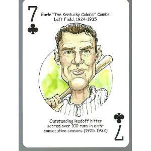 Earle Combs   Oddball NEW York Yankees Playing Card