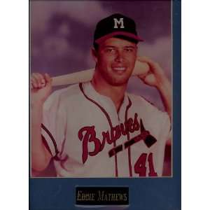 Eddie Mathews   Milwaukee Braves (Matted Photo) 11 x 14