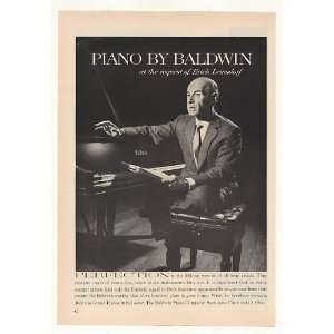  1963 Erich Leinsdorf Baldwin Piano Photo Print Ad (42740 