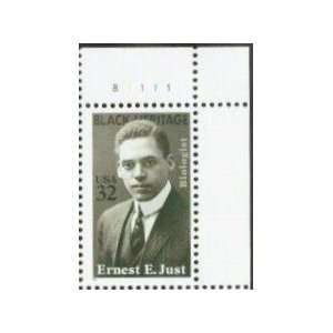 Ernest Just   Plate Block of Four 32 Cent Stamps