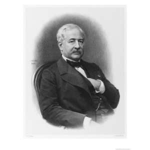  Ferdinand de Lesseps French Diplomat and Engineer Giclee 