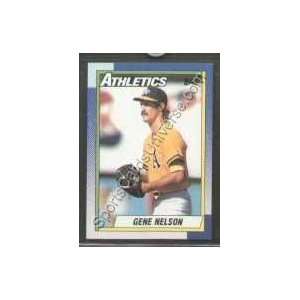  1990 Topps Regular #726 Gene Nelson, Oakland Athletics 