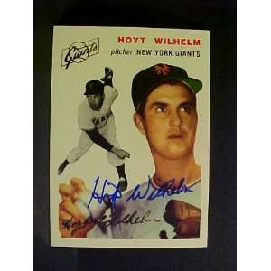 Hoyt Wilhelm New York Giants #36 1954 Topps Archives Gold Signed 