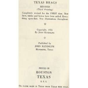  Texas Brags John Randolph Books