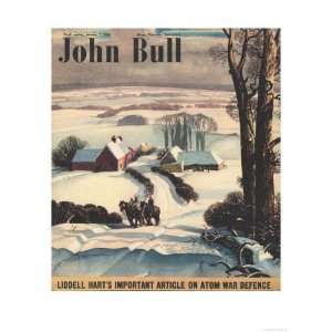  John Bull, Winter Snow Snow Ice Riding Horses Magazine, UK 