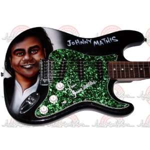 JOHNNY MATHIS Autographed Signed CUSTOM Guitar PSA/DNA