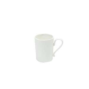Katie Brown Keep It Simple French Picnic White Ceramic Mug, Set of 4 