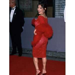  Actress Kelly Hu, Wearing Red Dress, at TV Guide Awards 