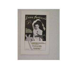 Laurie Anderson Handbill Poster