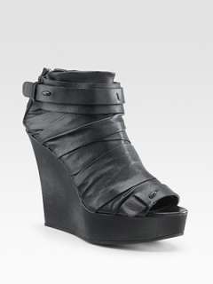 Givenchy   Banded Open Toe Wedge Ankle Boots    