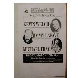  Kevin Welch Jimmy Lafave Michael Fracasso Handbi poster 