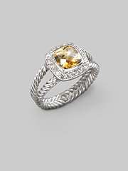    Citrine, Diamond & Sterling Silver Ring customer 