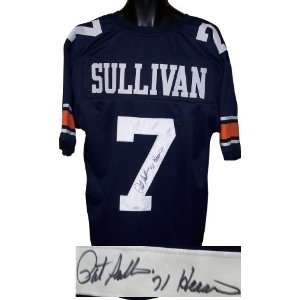 Pat Sullivan signed Auburn Tigers Blue Custom Jersey 71 Heisman  JSA 