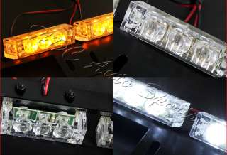 54 X LED EMERGENCY STROBE LIGHTS/LIGHTBARS 12V DECK DASH GRILLE WHITE 
