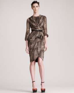 Leopard Print Silk Dress  