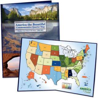 2010 2021 Americas National Park Quarter Series Colorful Map 