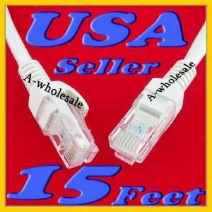 15 ft Cat5 Cat5e Ethernet Lan Network Cable Cord #46  
