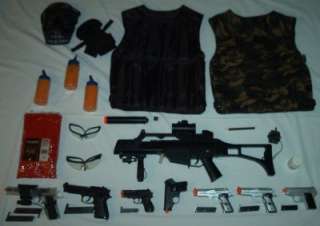   AIRSOFT guns laser pistols vests mask pouch BBs & MORE ~see BIG pics