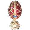 Red Faberge Egg Crystals Jewellery Jewelry Trinket Box  