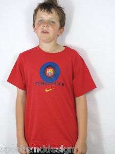 FC Barcelona Boys Red Nike Messi T Shirt 11 12 years  
